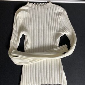 Peppermayo soft cream ribbed sweater sz S/M comfy cozy stretchy and soft